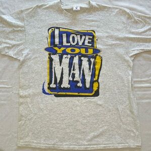 Vintage 1995 Anheuser-Busch Bud Light I Love You Man Grey Shirt XL